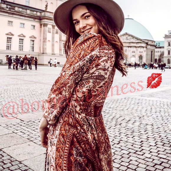 ZARA Paisley Printed Midi Dress - Picture 7 of 8